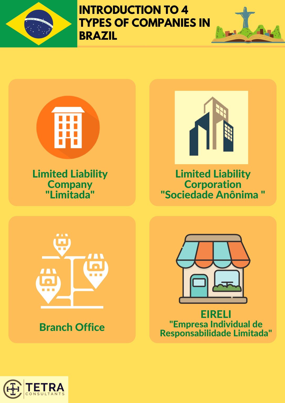 Introduction to 4 types of companies in Brazil Tetra Consultants