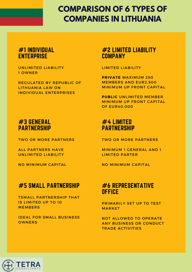 types of companies in lithuania